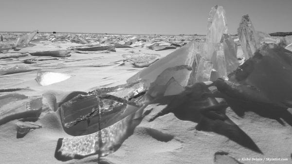 Black and white ice fortress